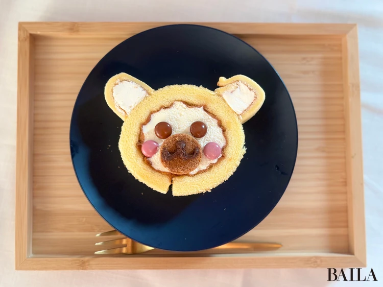 ローソン プレミアムロールケーキ アレンジ①くま