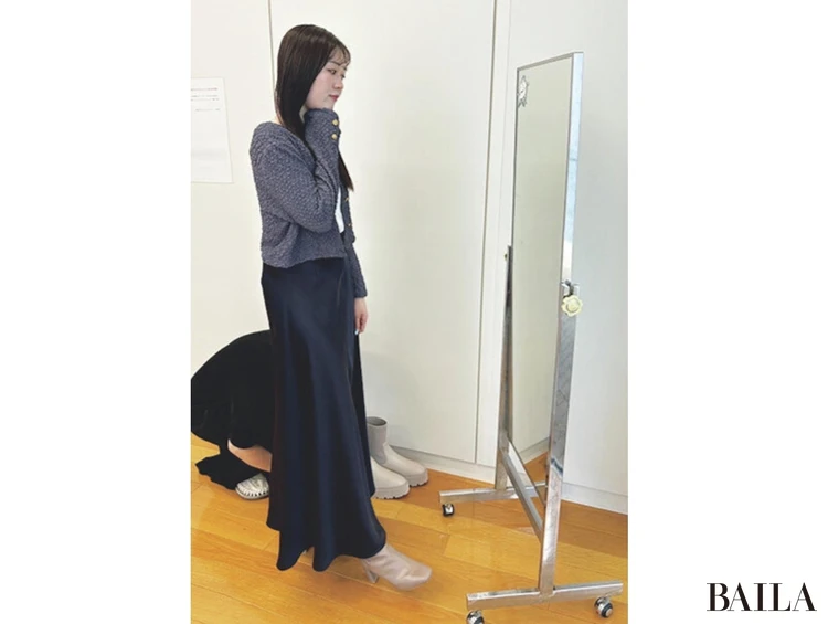 淡カラーブーツ コーデ