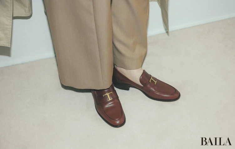 小物で効かせるブラウン 靴