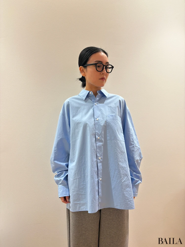 「ブロードオーバーサイズシャツ」
