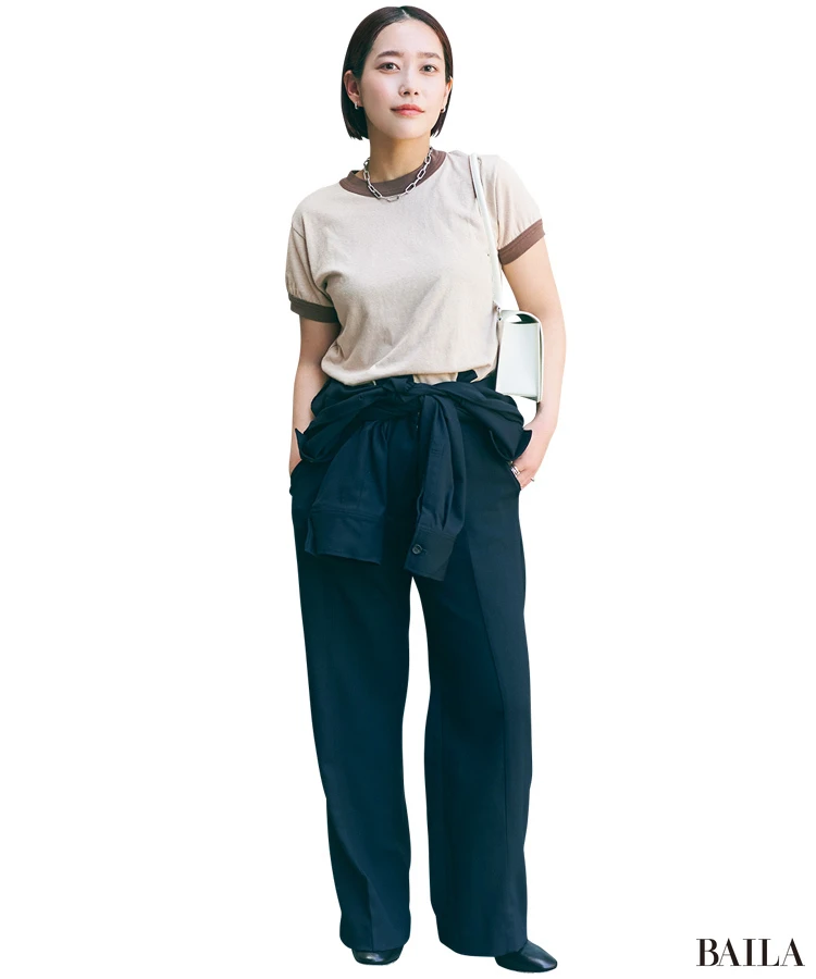 DES PRÉSプレス・小川奈美さん Tシャツコーデ