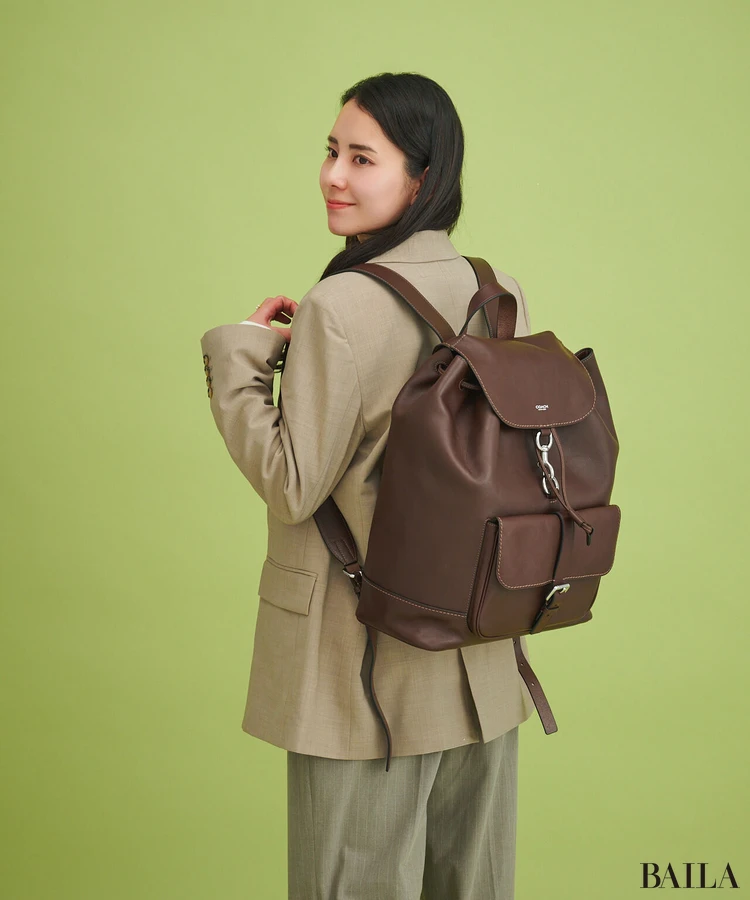 コーチ　リュック　着用感