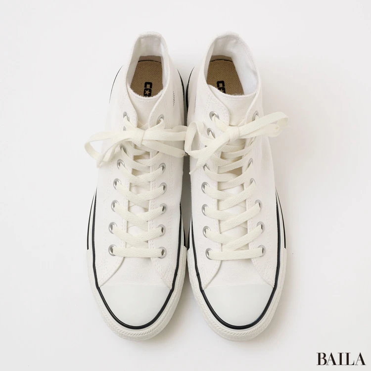 コンバースのスニーカー 白スニーカー オールスター