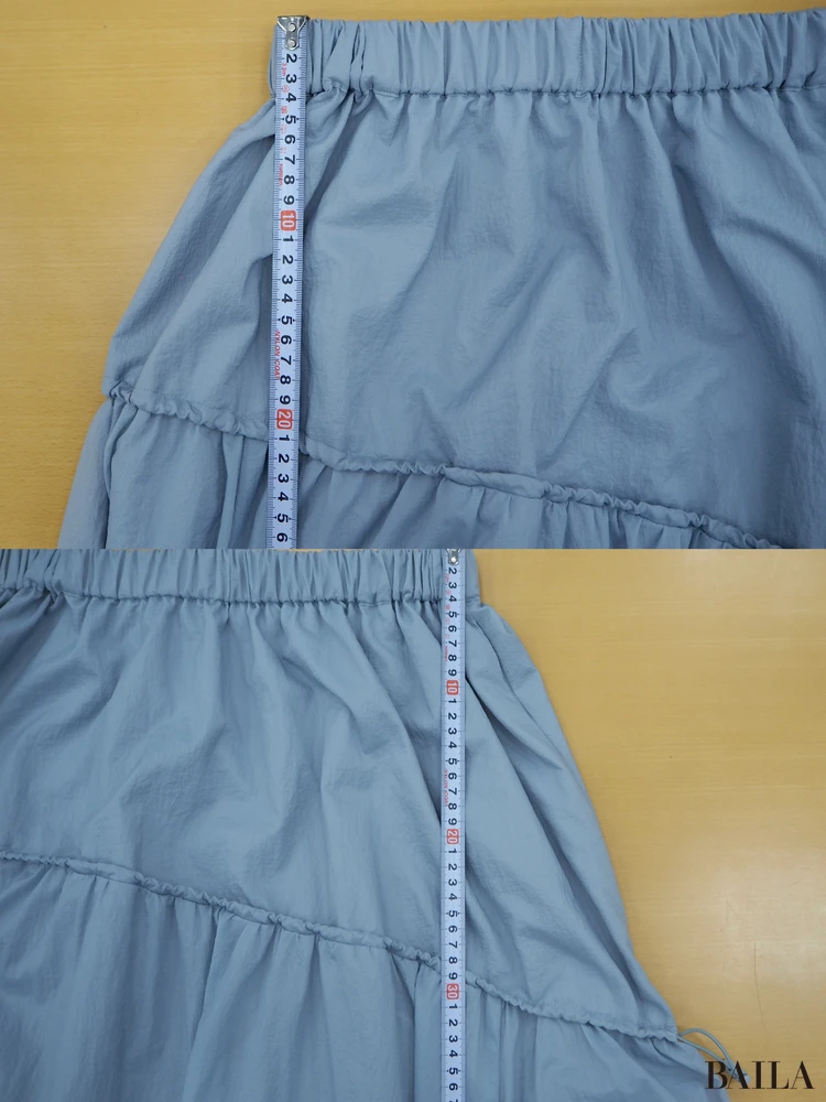 ギャザーの位置(ウエストゴムから):(短)約18cm、(長)約33cm