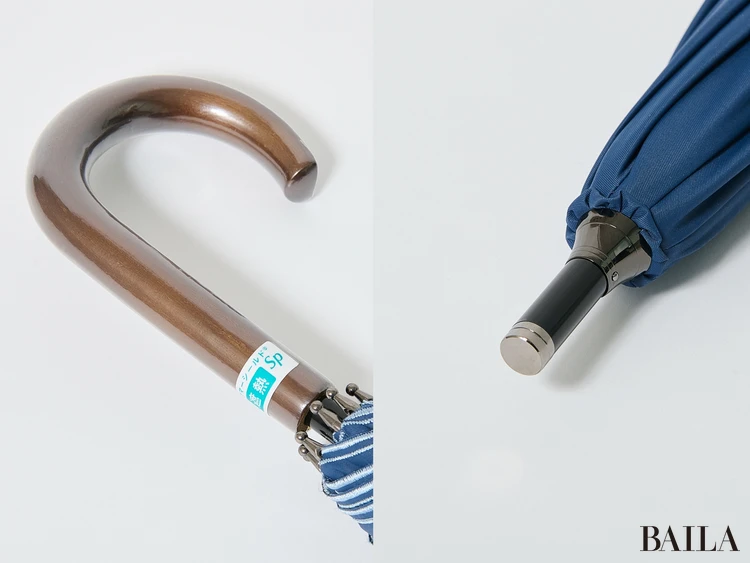 AURORAの日傘　持ち手と石突