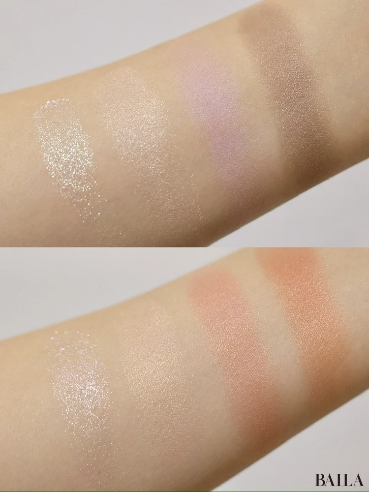 LUNASOL（ルナソル）夏新作コスメ　新色アイシャドウ２種の実際の色の写真