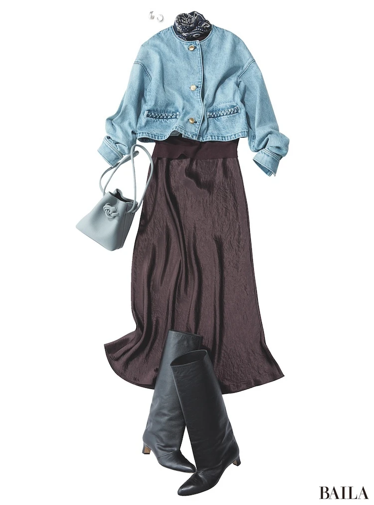 Light Blue Denim|メリハリのある濃淡配色が軽やかな洒落感をもたらす