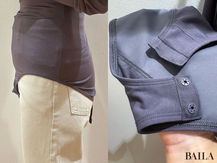 エアリズムボディスーツ￥2990・ハイライズレギュラージーンズ￥4990・コットンブレンドショートブルゾン￥5990／Uniqlo U（ユニクロ）