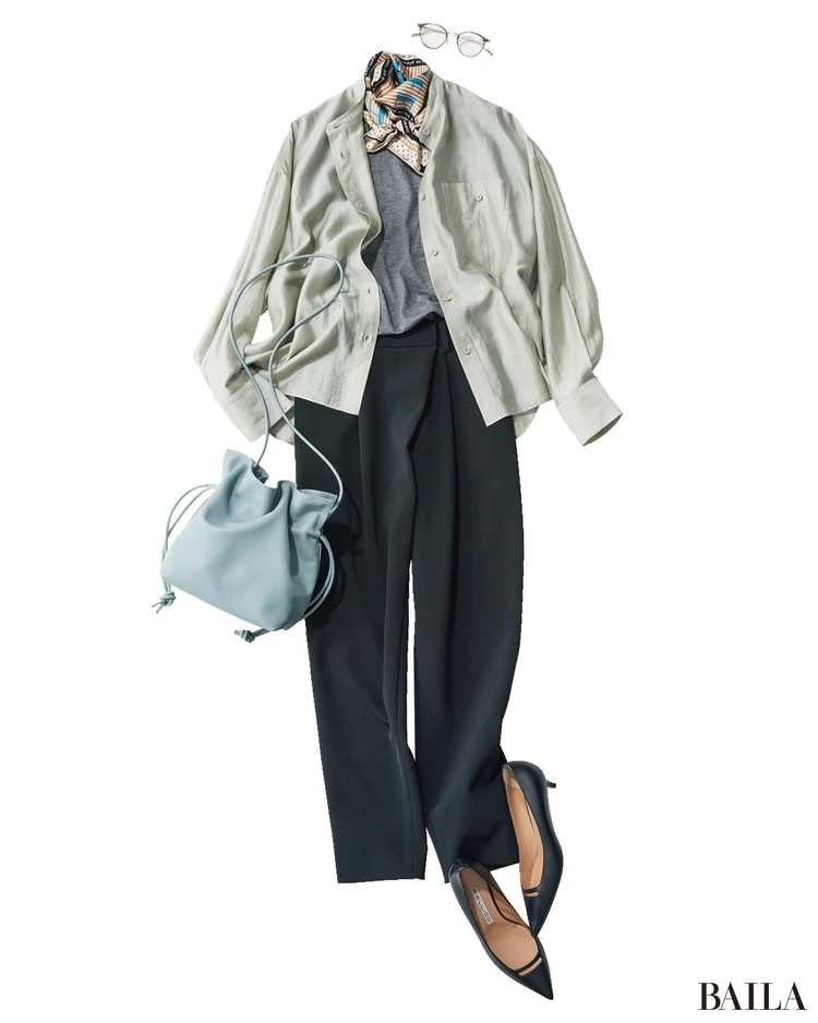 シャツとパンツコーデ