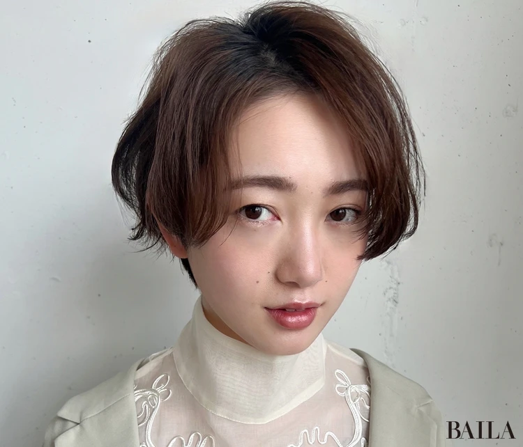 ゆるふわショートボブ　正面