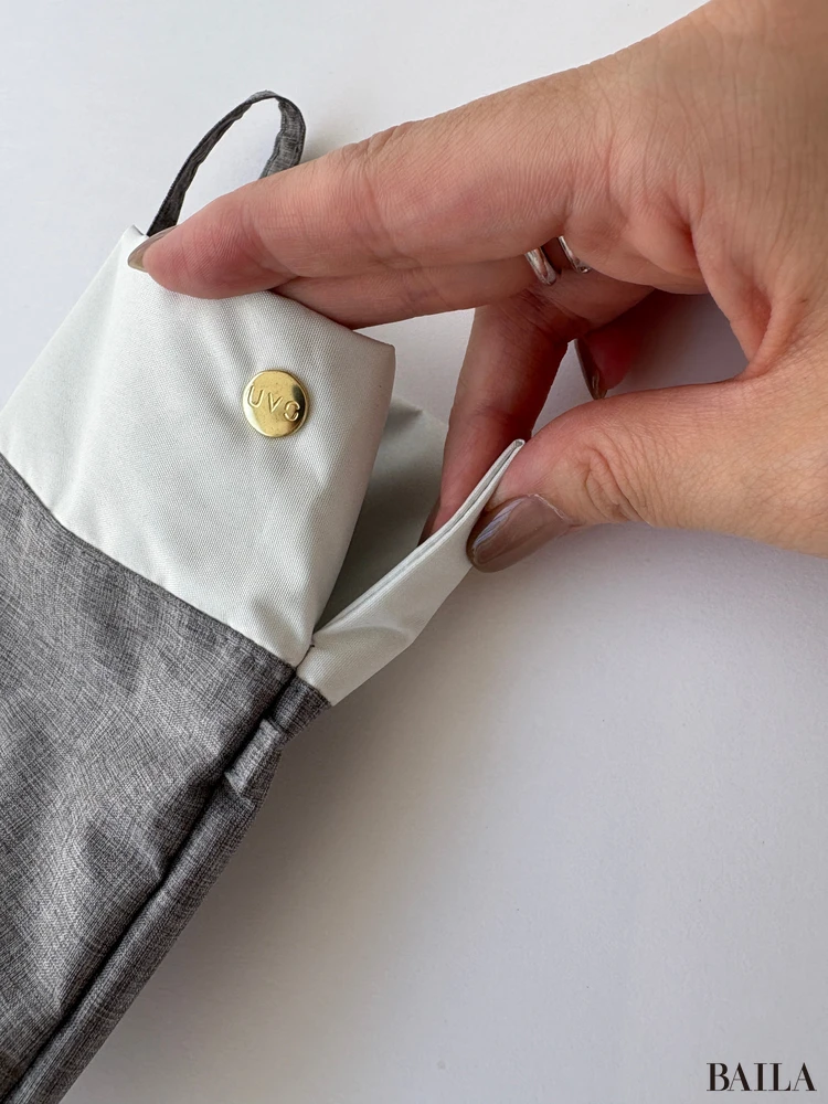 UVOウーボ日傘　5段折りたたみ傘　切り継ぎ　収納袋　ディテール