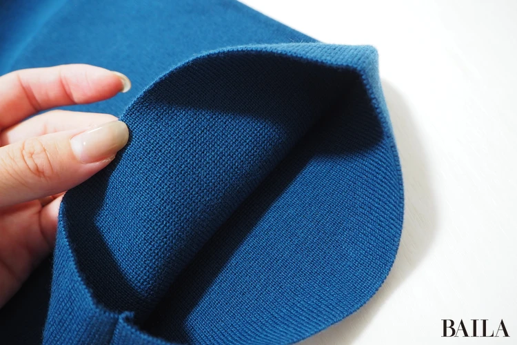 質感:透け感はなし。きちんと見えるのに扱いやすい!