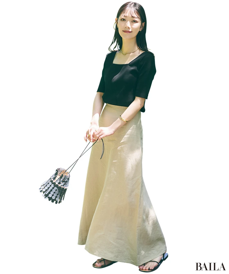 BEAMSプレス・古橋菜摘さん Tシャツコーデ