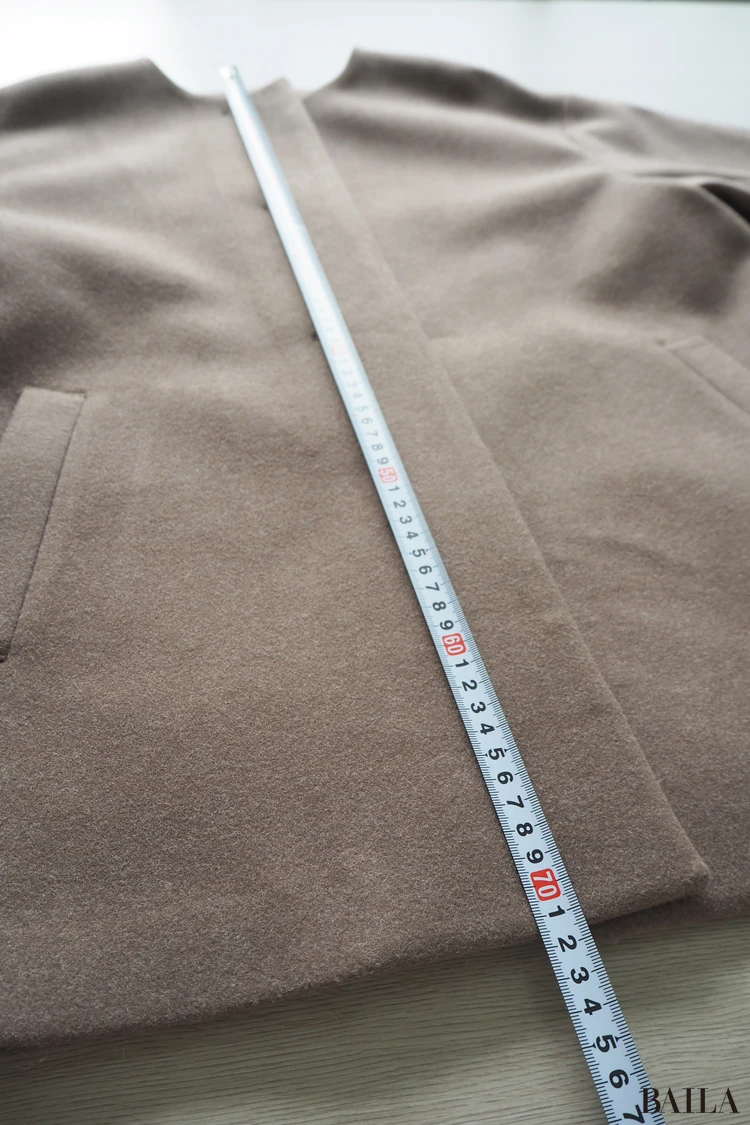 青山商事　スーツスクエア　CHANTOWA ウールライクノーカラーコート　￥21890　ブラウン　サイズ38　162cm　着丈：約71cm　