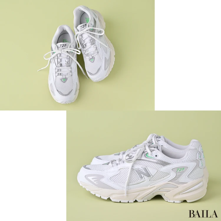 [ほぼ新品] <New Balance>ML725CF ホワイトスニーカー ニューバランス 白スニーカー】着用レビューも！ ML725CFは