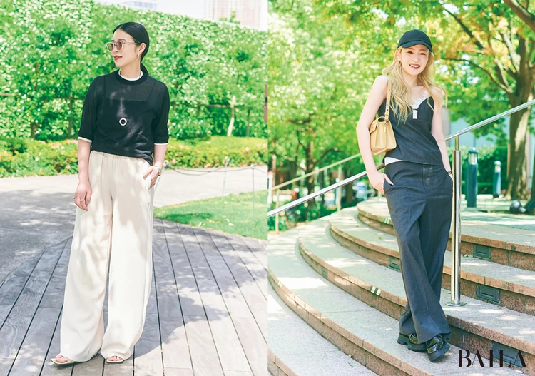 【おしゃれプロのワンツーコーデ術】Tシャツ以外の日はひとくせあるサマ見えトップスに個性を託す