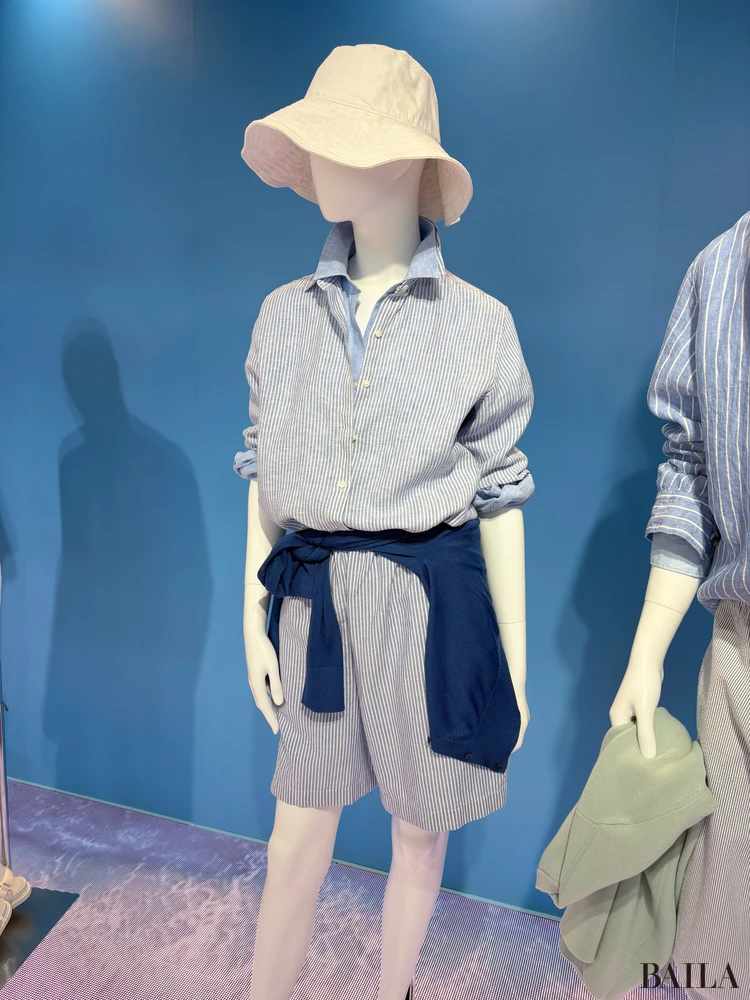 リネンシャツと同じ素材・同じ柄のハーフパンツ