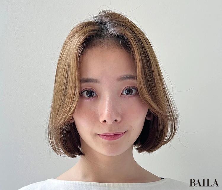 洒落感レイヤーボブ　正面