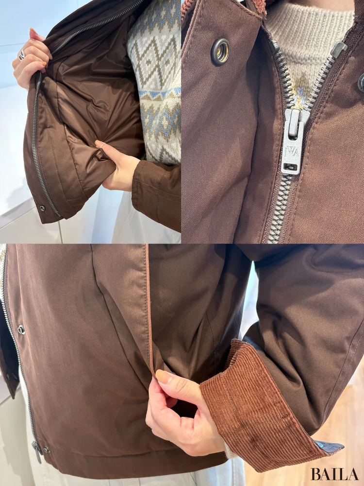 「パフテックショートジャケット」ダークブラウン Mサイズ 162cm ユニクロ JW ANDERSON