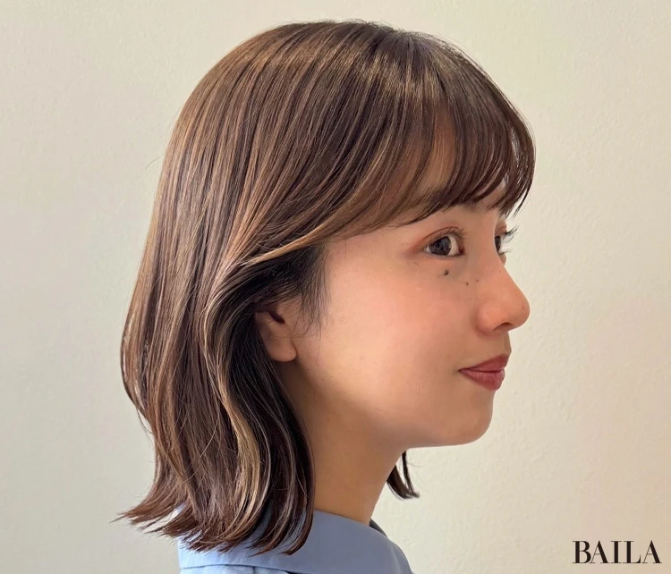 結べるレイヤーボブ　サイド