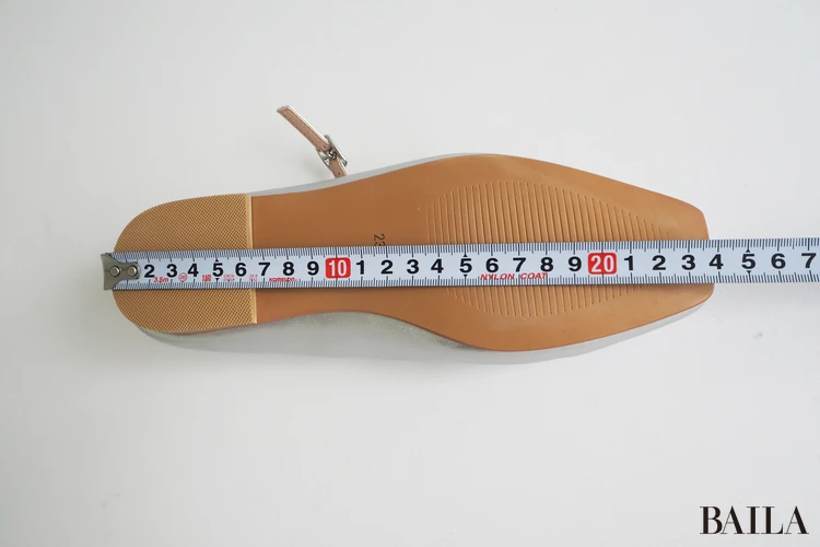 ワシントン靴店 トリプルストラップフラットシューズ W ¥16500 シルバー 23.0cm 162cm 長さ(かかと〜足先のいちばん長い部分):約24cm