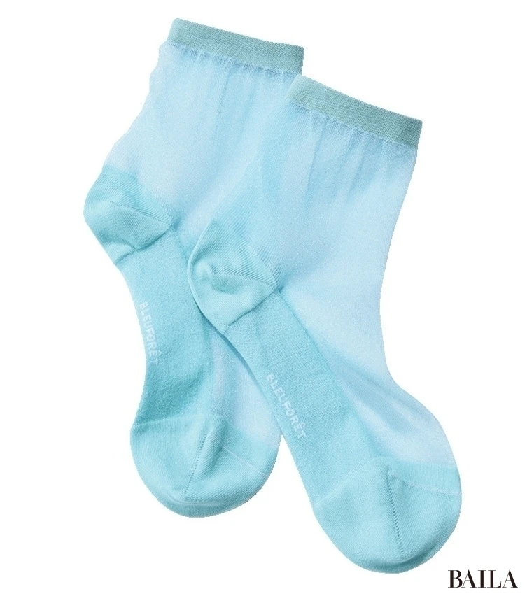 靴下￥3300／リトルリーグ インク（ブルーフォレ）