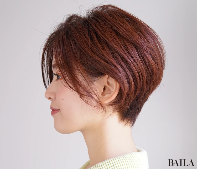 フェミニンな小顔ショート　サイド