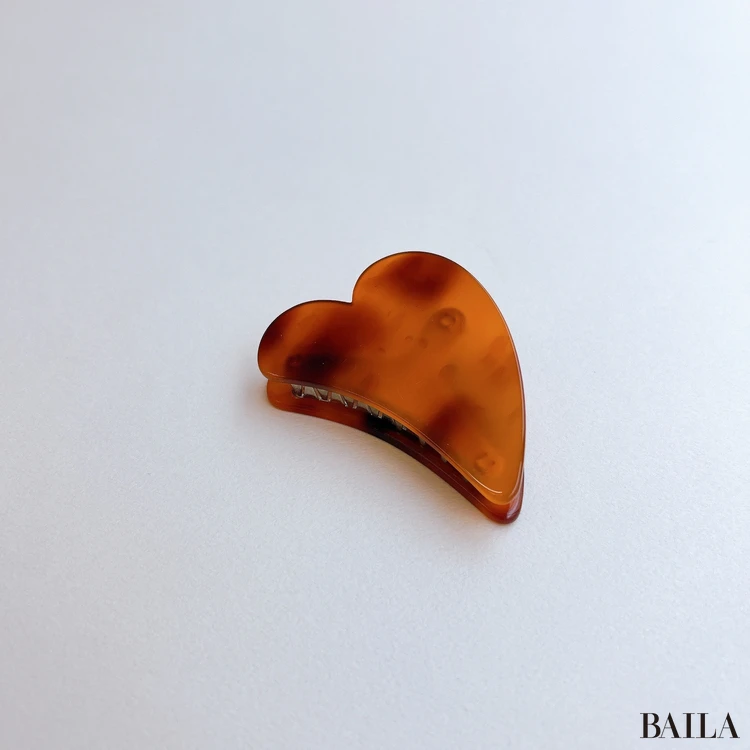 heyep Medium Heart Clip（brown）