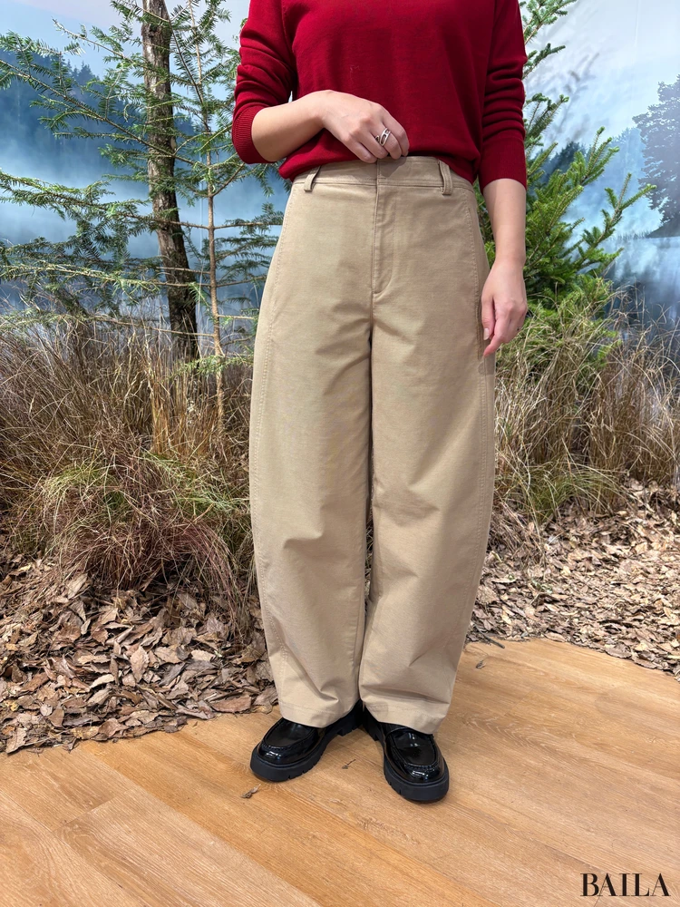 「ジャージーバレルレッグパンツ」