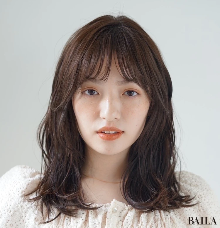 ニュアンスウェーブパーマ　正面