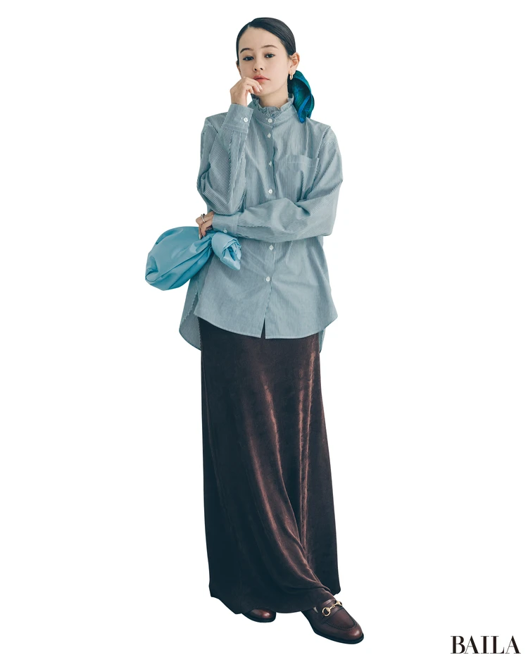 クラシカルになりがちなシャツを ダブルリングで鮮度高く楽しむ