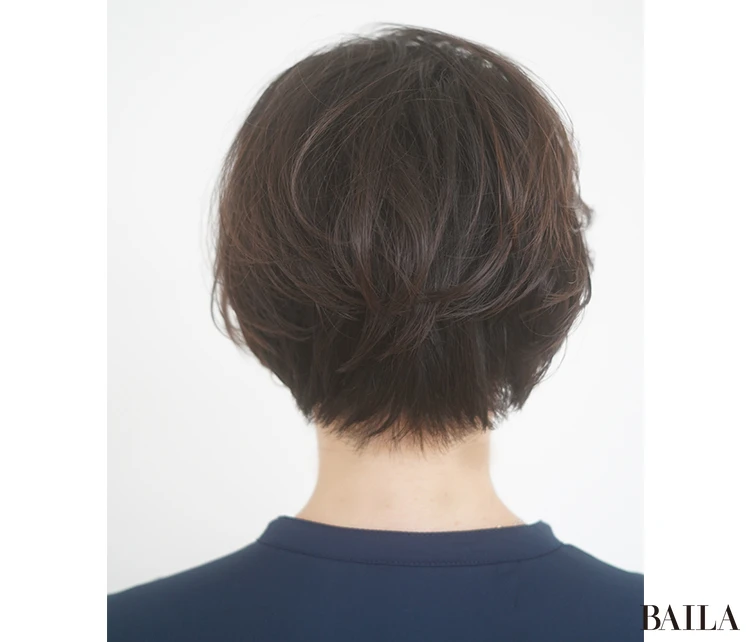 ふんわりワンカールショート　バック