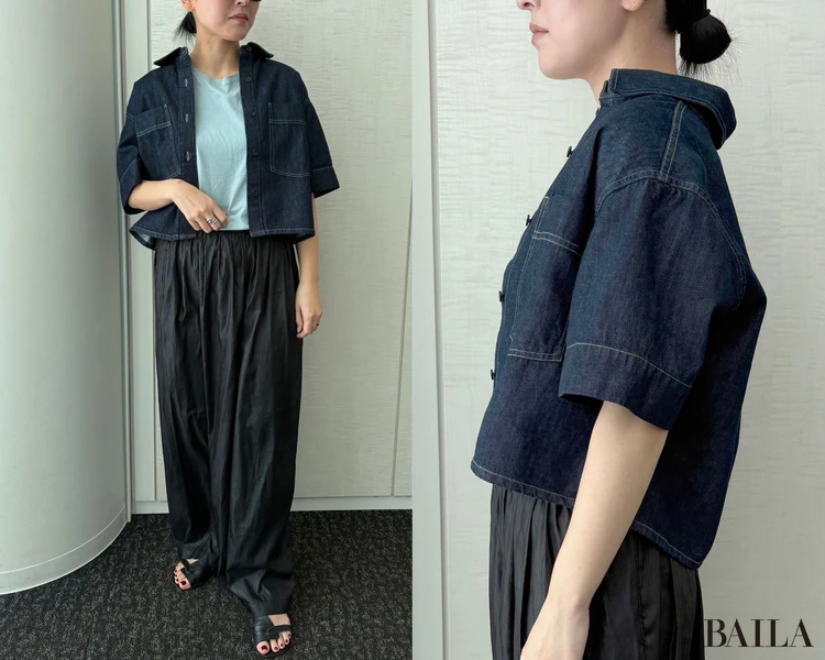 夏はボタンを外して羽織として取り入れて