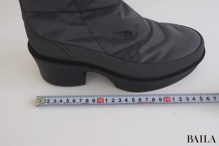 長さ(かかと〜足先の一番長い部分):約25cm THE NORTH FACE「カルミア ヌプシ ブーツ ウォータープルーフ」¥26400 アスファルトグレー×TNFブラック サイズ6 24.0cm 162cm