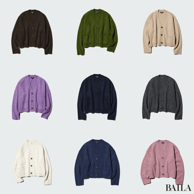 スフレヤーンショートカーディガン　カラバリ