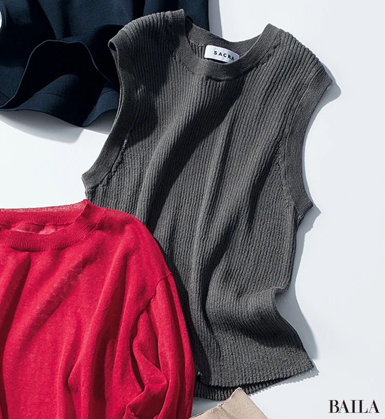 サクラ サマーニット ノースリーブ