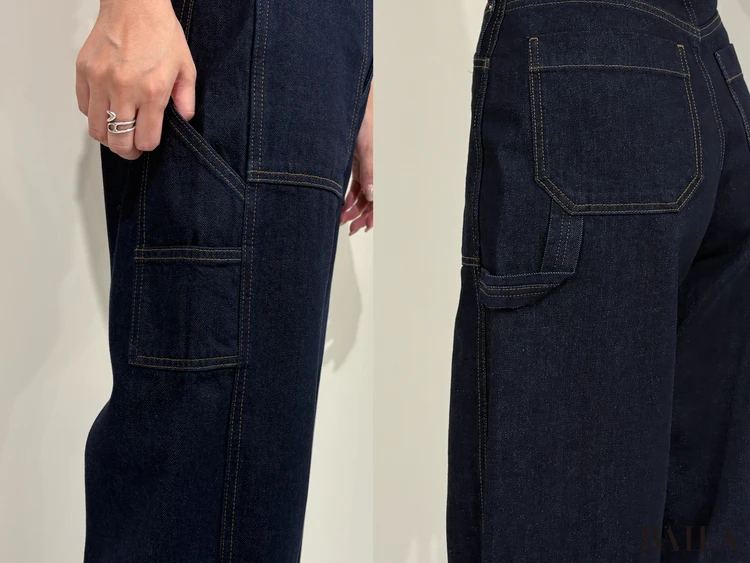 身長162cm GU rokh 2025 aw Mサイズ 「バレルレッグペインタージーンズ by rokh」