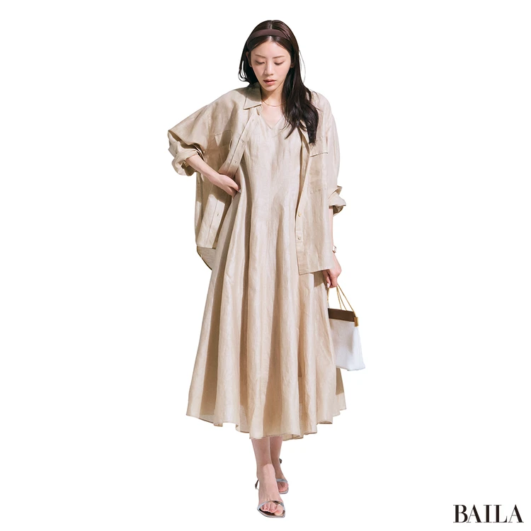 気温20度の【お出かけコーデ】貴島明日香　セットアップコーデ