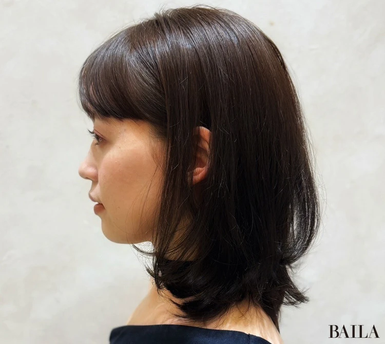 外ハネミディ　サイド