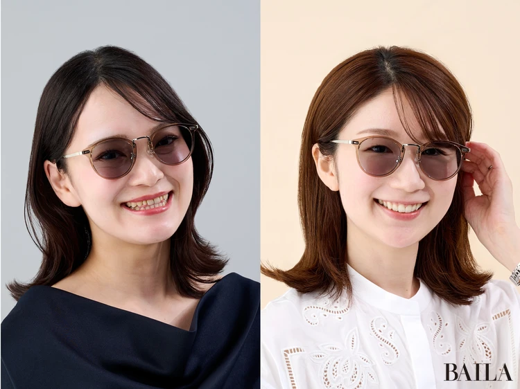 無印良品　サングラス　華顔・涼顔　ベストな1本　着用画像