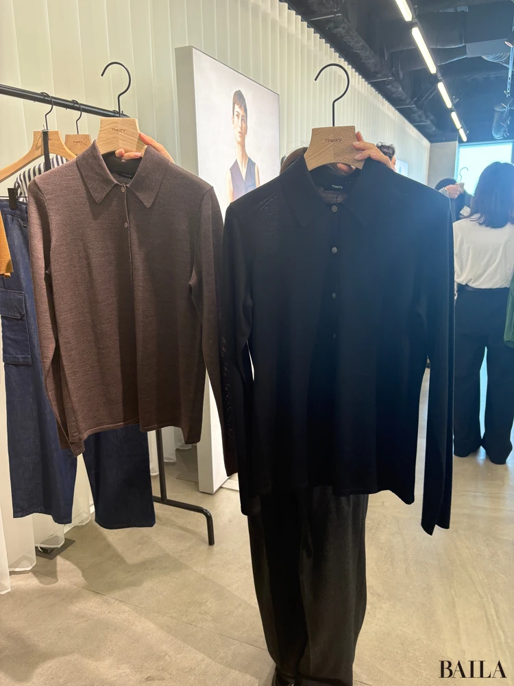 通年使えそうなニットポロ