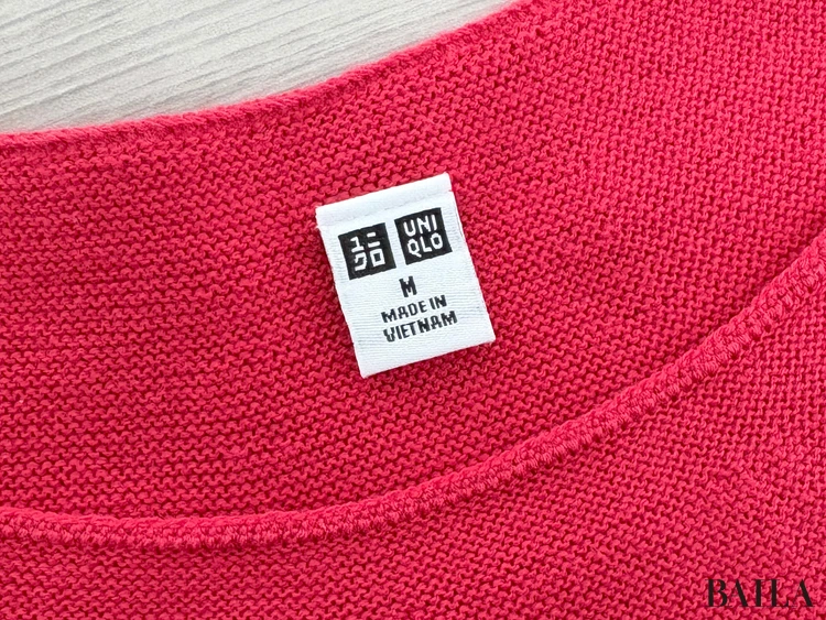 3Dコットンクルーネック ボリュームスリーブ セーターの「サイズ」をメジャーで実寸！