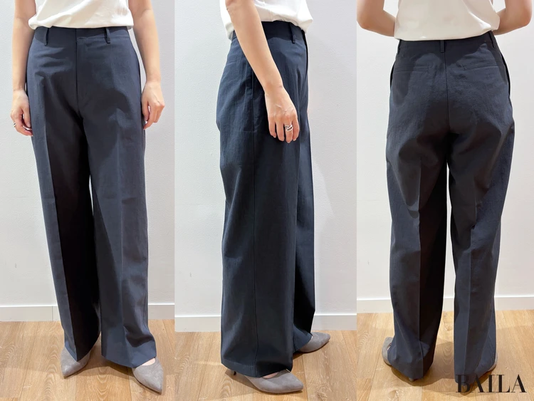 テーラードジャケット￥7990・ハイライズストレートパンツ￥4990・クルーネックT￥1500・パッカブルショルダーバッグ￥2990／Uniqlo U（ユニクロ）