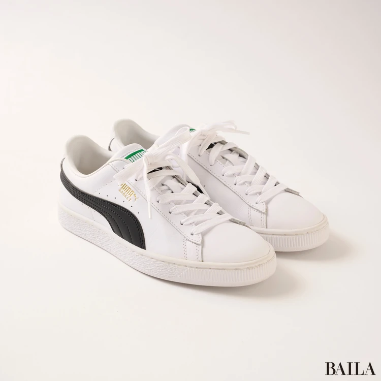 通勤ではきたいプーマのスニーカー 白スニーカー バスケットクラシック