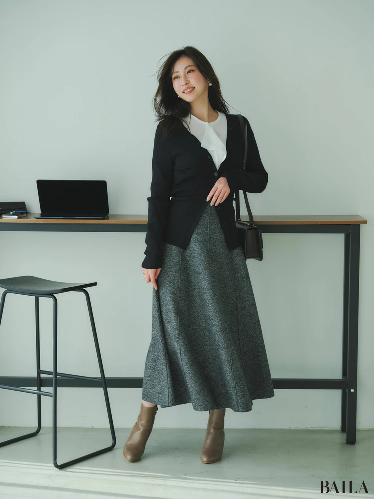 脱ぎ着しやすいカーディガン