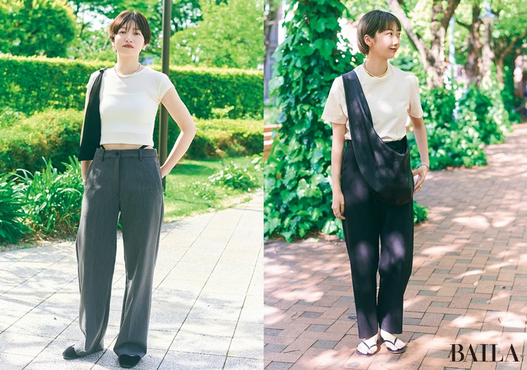 【おしゃれプロのワンツーコーデ術】Tシャツの日は素材感とシルエットにとことんこだわる