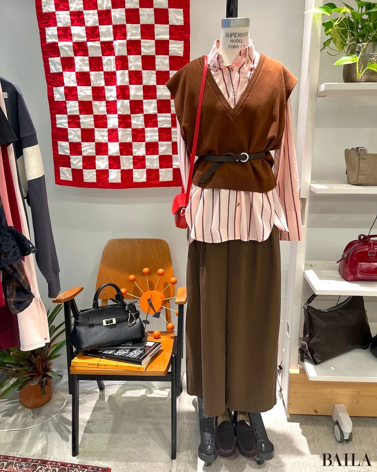 ブラウン コーデ ジャーナルスタンダード