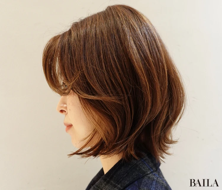 ラフな抜け感ボブ　サイド