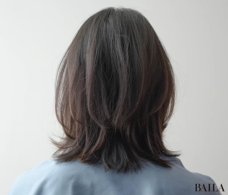 フェイスレイヤーのこなれミディ　バック