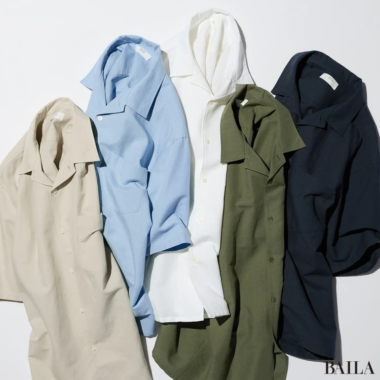 カラバリ:肌馴染みのいいカラーも展開。チェック・ストライプ柄も!